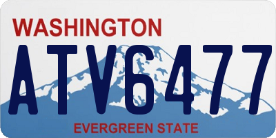 WA license plate ATV6477