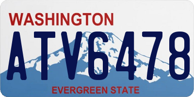 WA license plate ATV6478