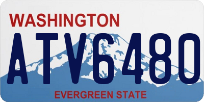 WA license plate ATV6480