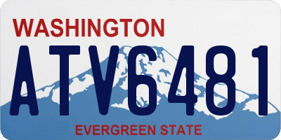 WA license plate ATV6481