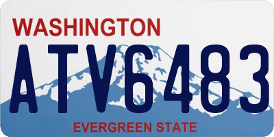 WA license plate ATV6483