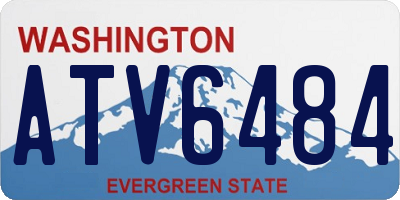 WA license plate ATV6484