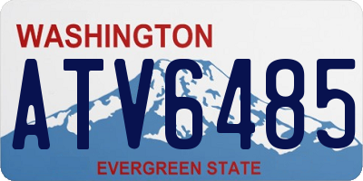 WA license plate ATV6485