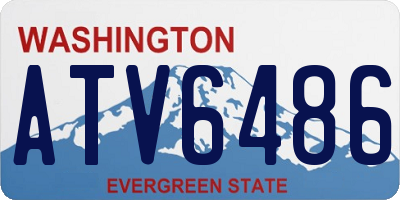 WA license plate ATV6486