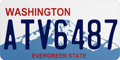 WA license plate ATV6487