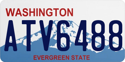 WA license plate ATV6488