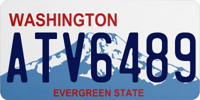 WA license plate ATV6489