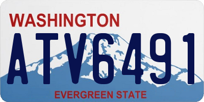 WA license plate ATV6491