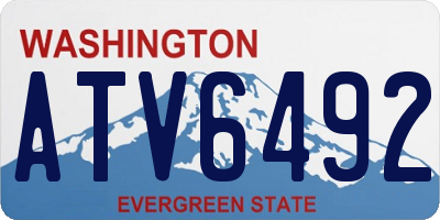 WA license plate ATV6492