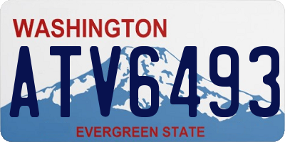 WA license plate ATV6493