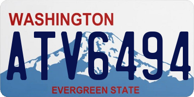 WA license plate ATV6494