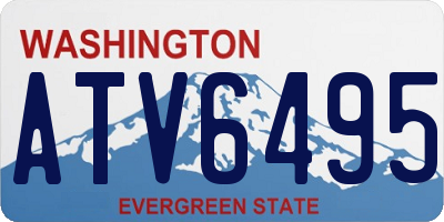 WA license plate ATV6495