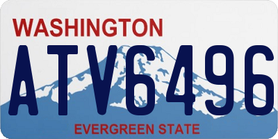 WA license plate ATV6496