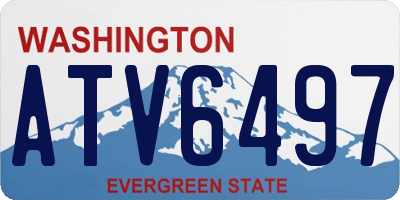 WA license plate ATV6497