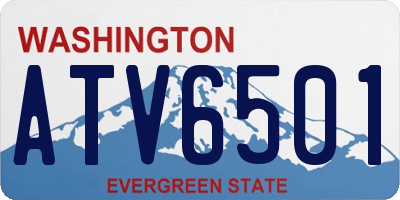 WA license plate ATV6501