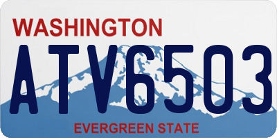 WA license plate ATV6503