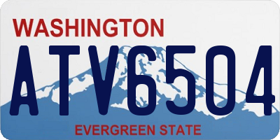 WA license plate ATV6504