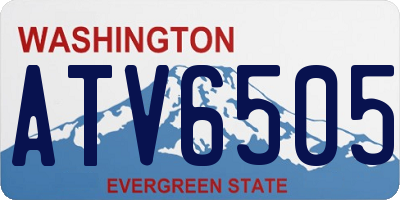 WA license plate ATV6505