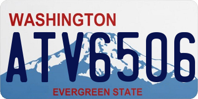 WA license plate ATV6506