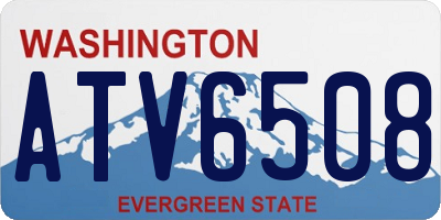 WA license plate ATV6508