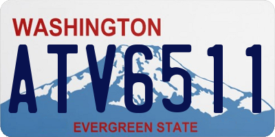 WA license plate ATV6511