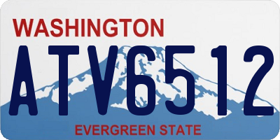 WA license plate ATV6512