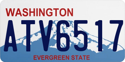 WA license plate ATV6517