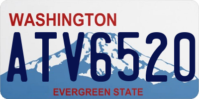 WA license plate ATV6520