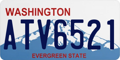 WA license plate ATV6521
