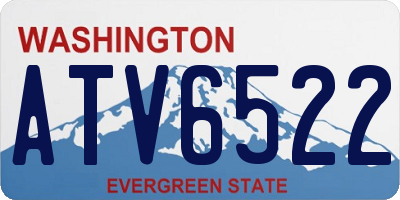 WA license plate ATV6522