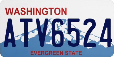 WA license plate ATV6524
