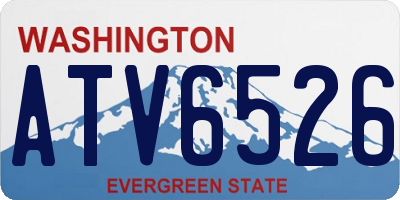 WA license plate ATV6526