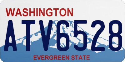 WA license plate ATV6528