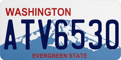 WA license plate ATV6530