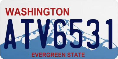 WA license plate ATV6531