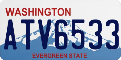 WA license plate ATV6533