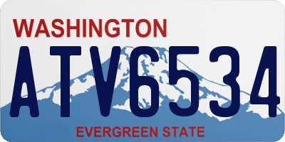 WA license plate ATV6534