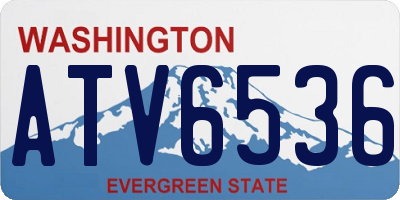 WA license plate ATV6536