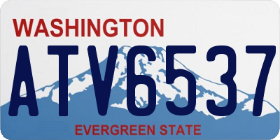 WA license plate ATV6537