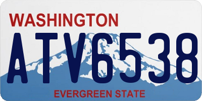 WA license plate ATV6538