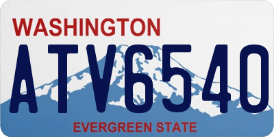 WA license plate ATV6540