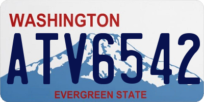 WA license plate ATV6542