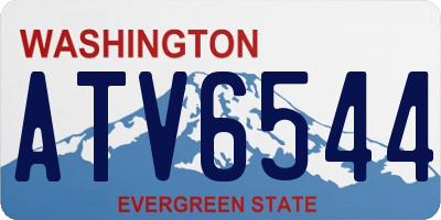 WA license plate ATV6544
