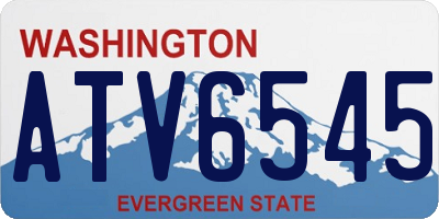 WA license plate ATV6545