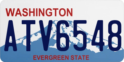 WA license plate ATV6548