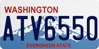 WA license plate ATV6550