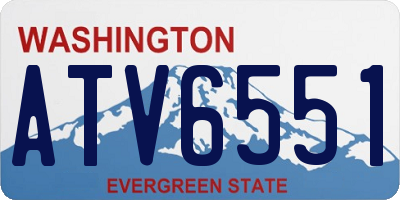 WA license plate ATV6551