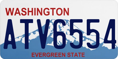 WA license plate ATV6554