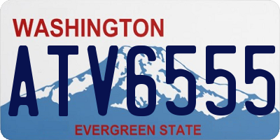 WA license plate ATV6555
