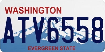 WA license plate ATV6558
